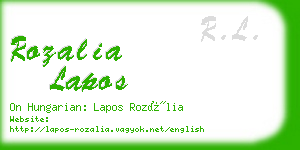 rozalia lapos business card
